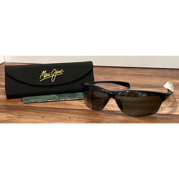 NEW Maui Jim Grey Hot Sands Blue Polarized Sunglasses 426-03 With Case & Cloth - Picture 1 of 8